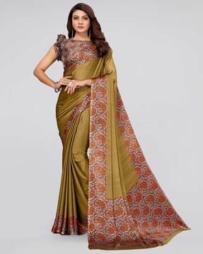 chiffon saree with paisley border