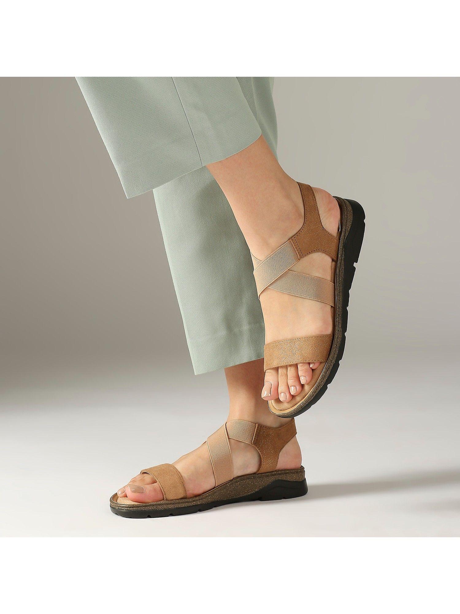 chikoo brown casual flatform sandals