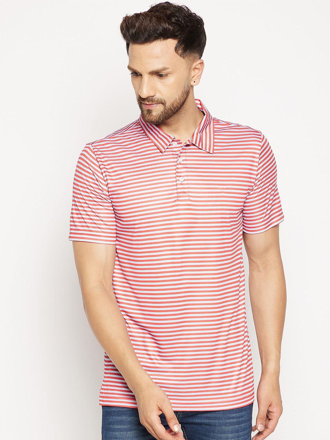 chill winston striped polo collar short sleeves t-shirt