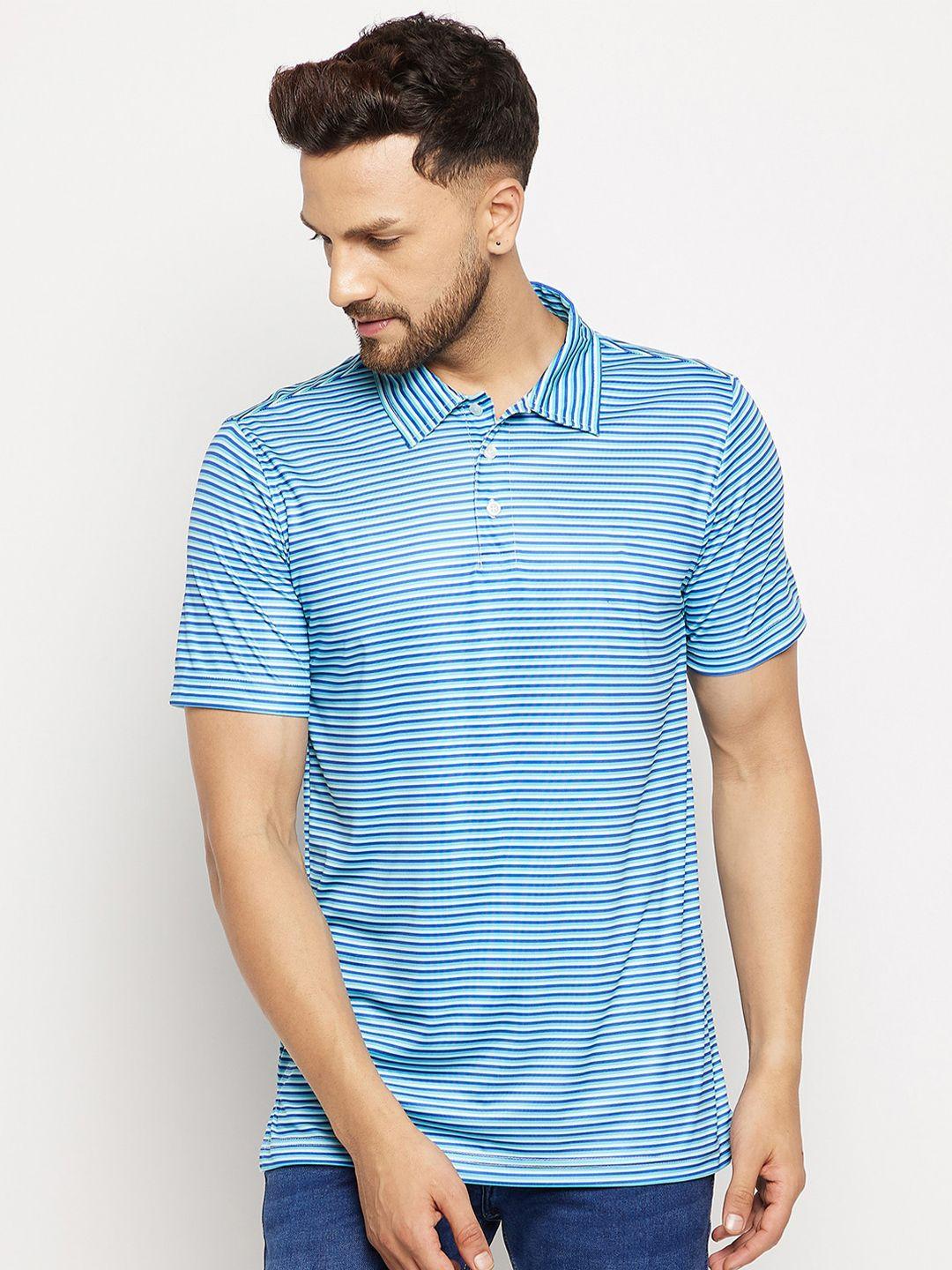 chill winston striped short sleeve polo collar t-shirt