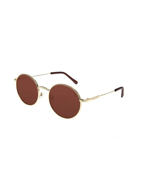 chilli beans maroon round uv protection sunglasses for men