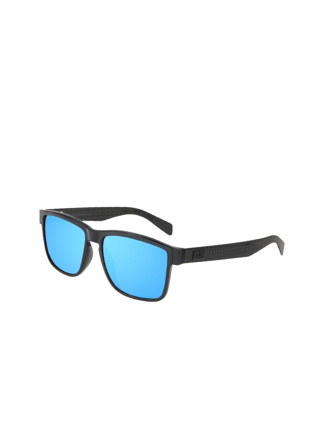 chilli beans men blue lens & black square sunglasses with uv protected lens