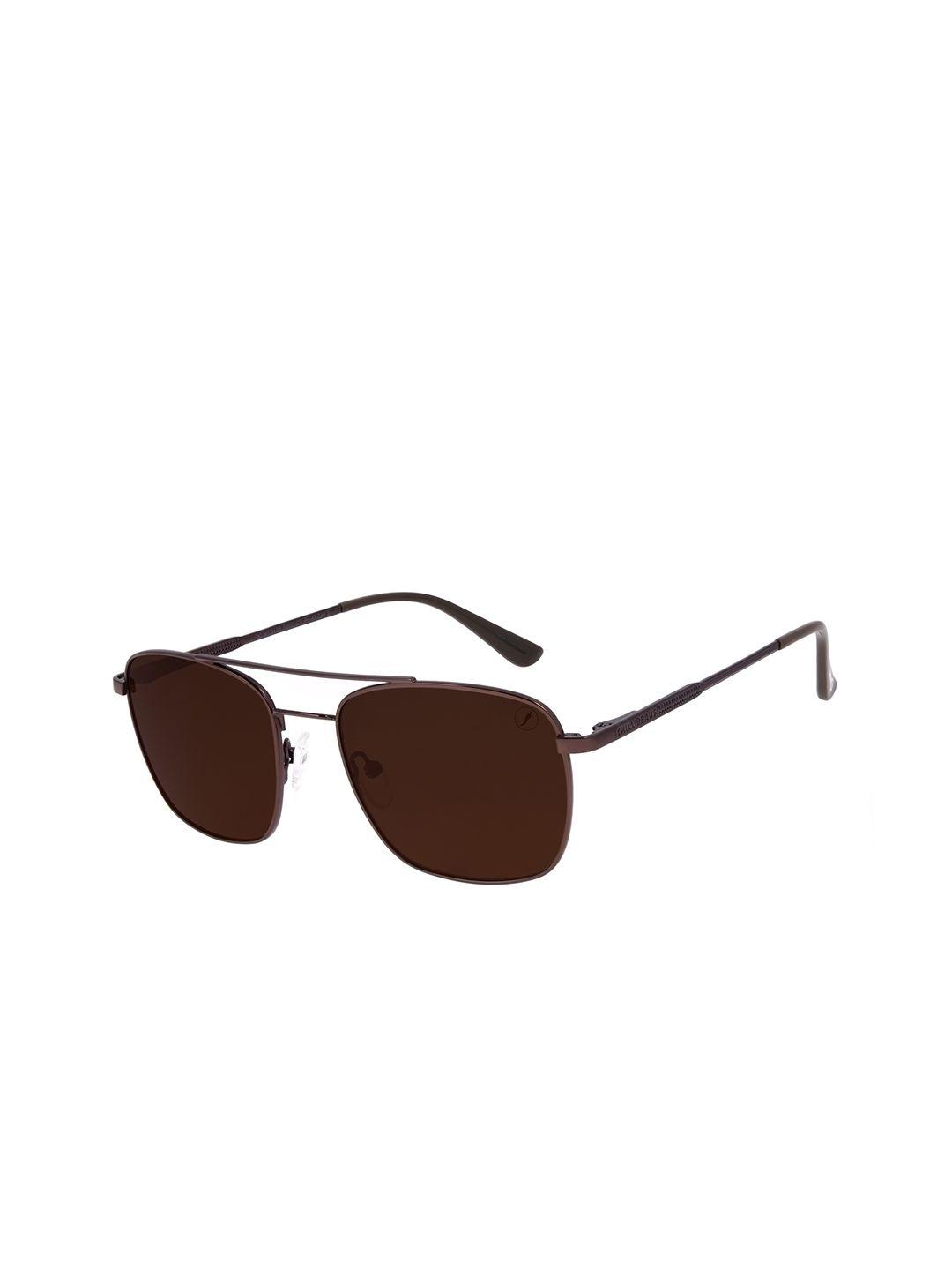 chilli beans men brown lens & brown rectangle sunglasses uv protected lens ocmt31360202