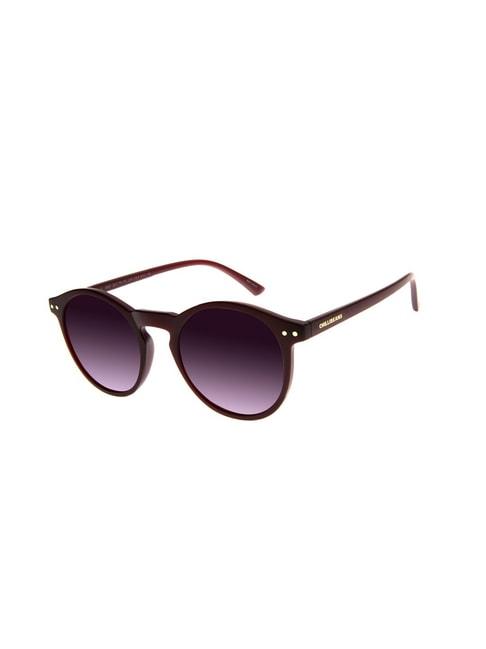 chilli beans purple round uv protection unisex sunglasses