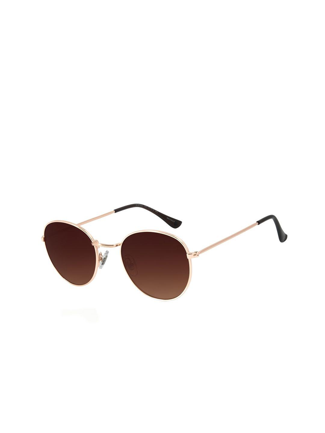 chilli beans unisex bronze lens & rose frame round sunglasses ocmt30795795