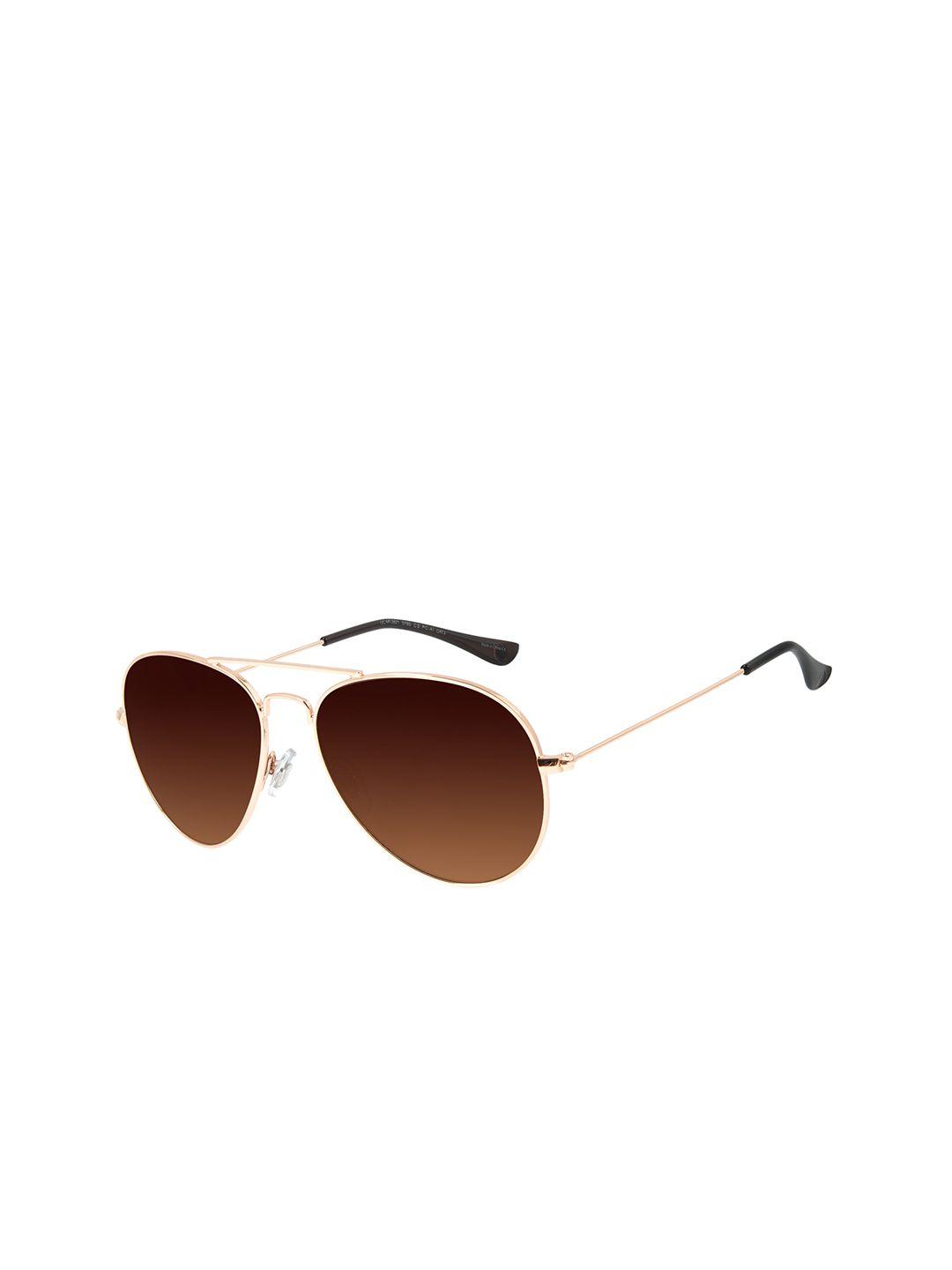 chilli beans unisex bronze lens & rose gold-toned aviator sunglasses ocmt30785795