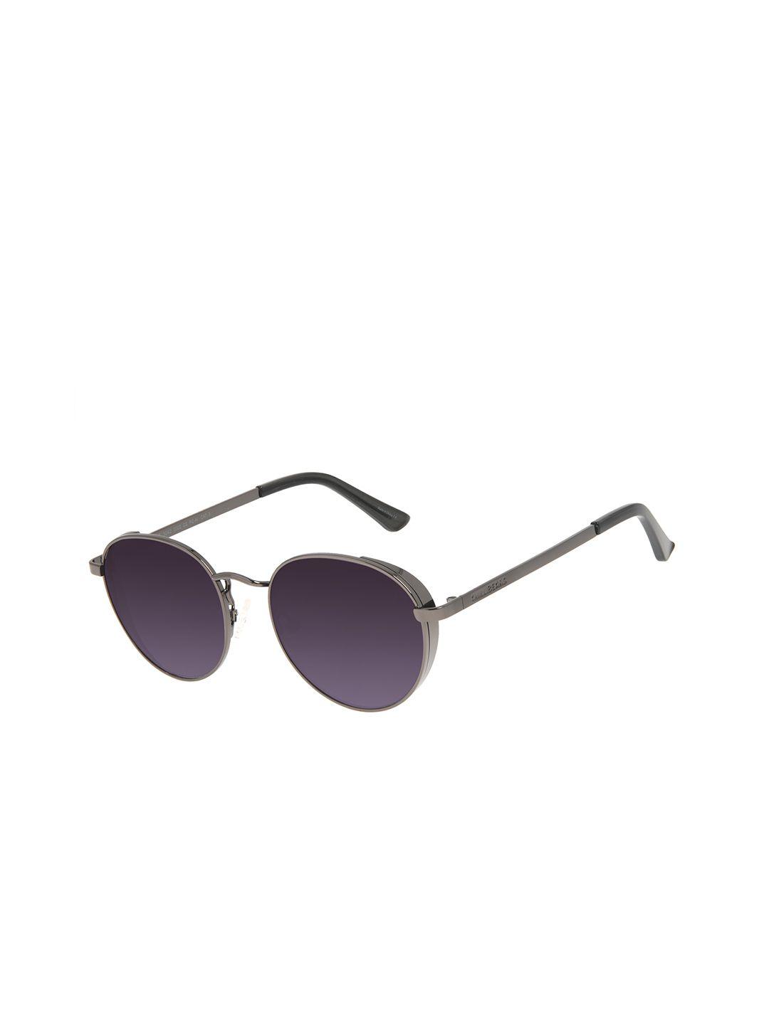 chilli beans unisex grey lens & black round sunglasses with uv protected lens-ocmt30422022