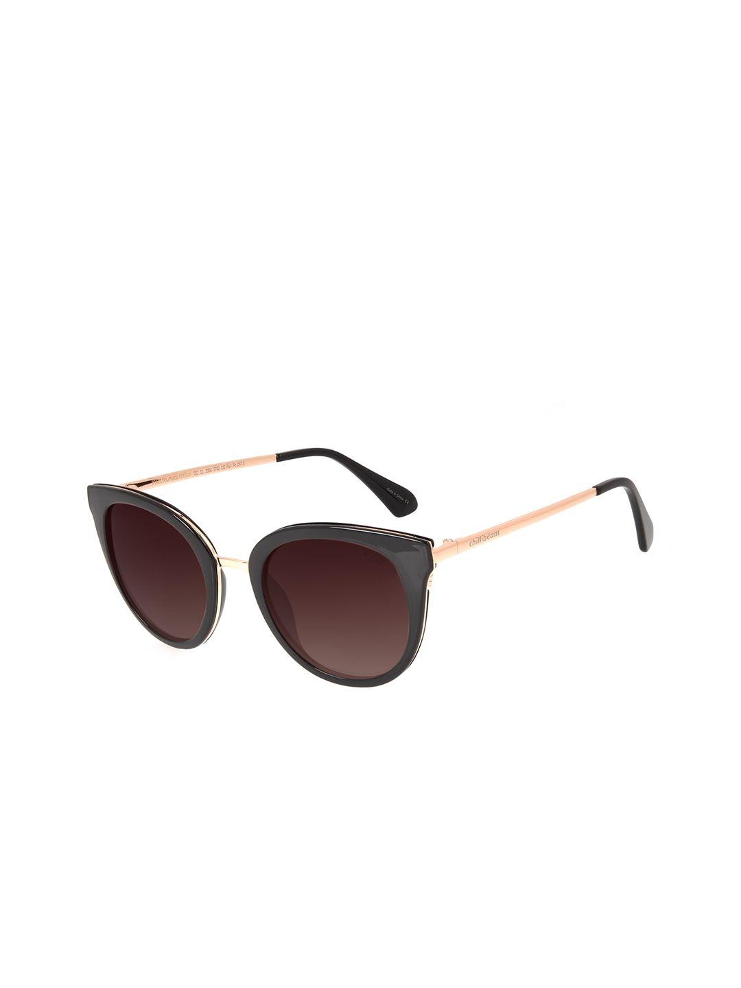 chilli-beans-women-bronze-lens-&-black-round-sunglasses-with-uv-protected-lens