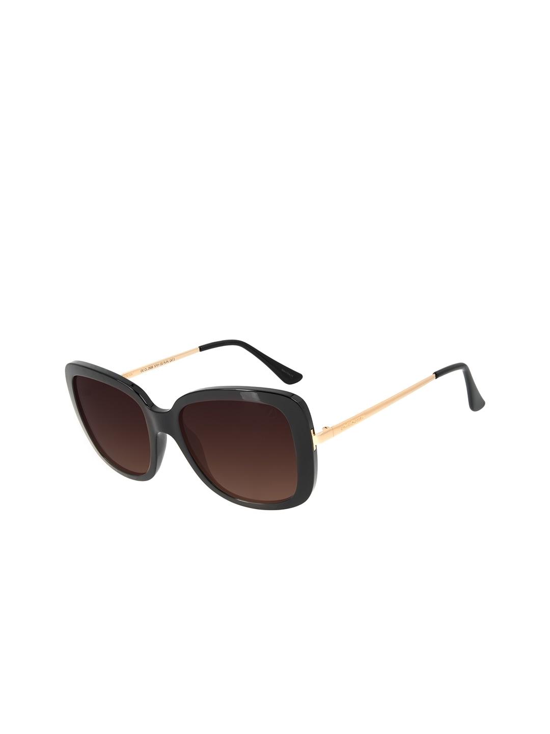 chilli beans women bronze lens & black square sunglasses with uv protected lens occl32585701