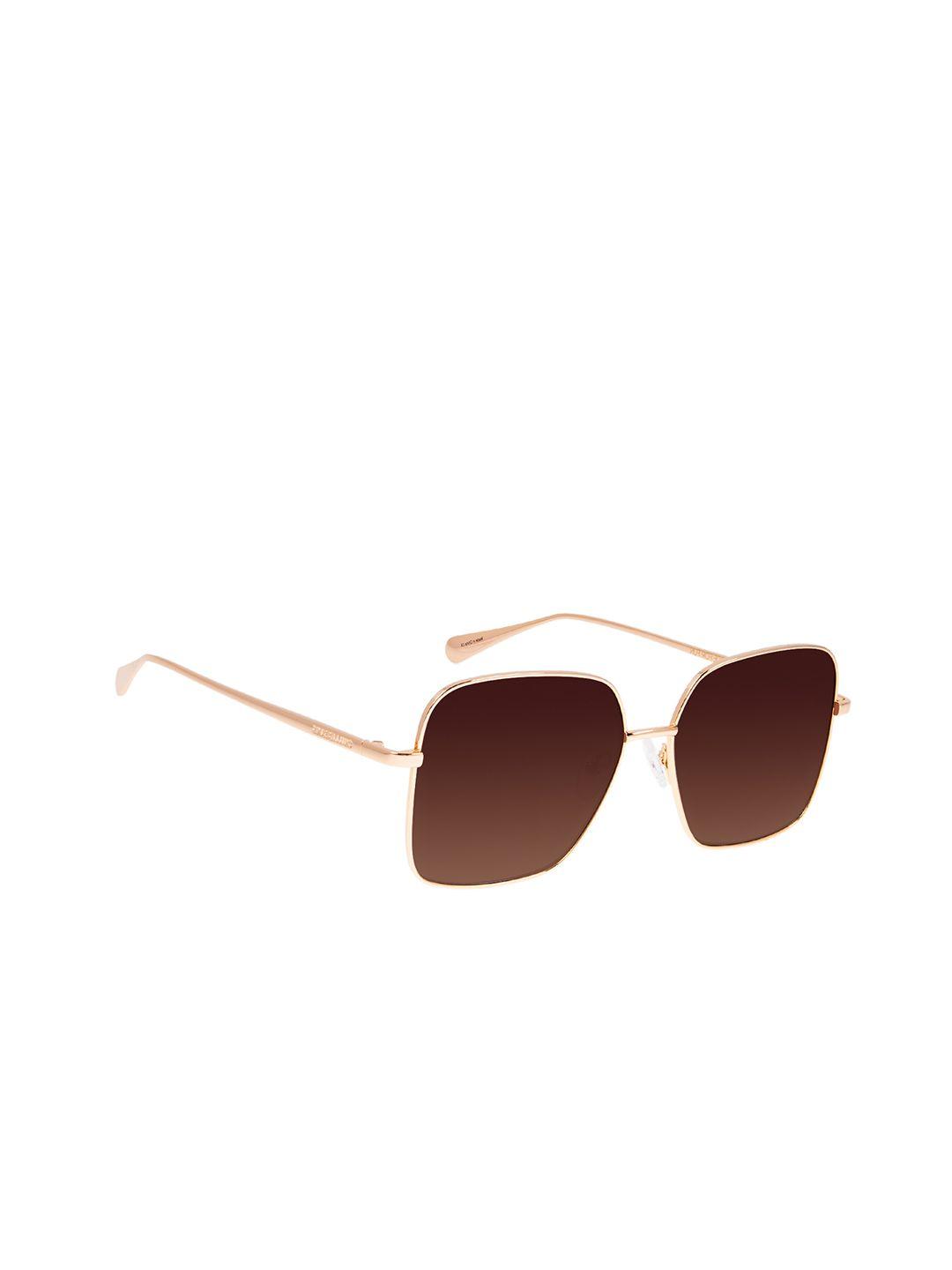 chilli beans women bronze lens & gold frame round sunglasses ocmt30675721