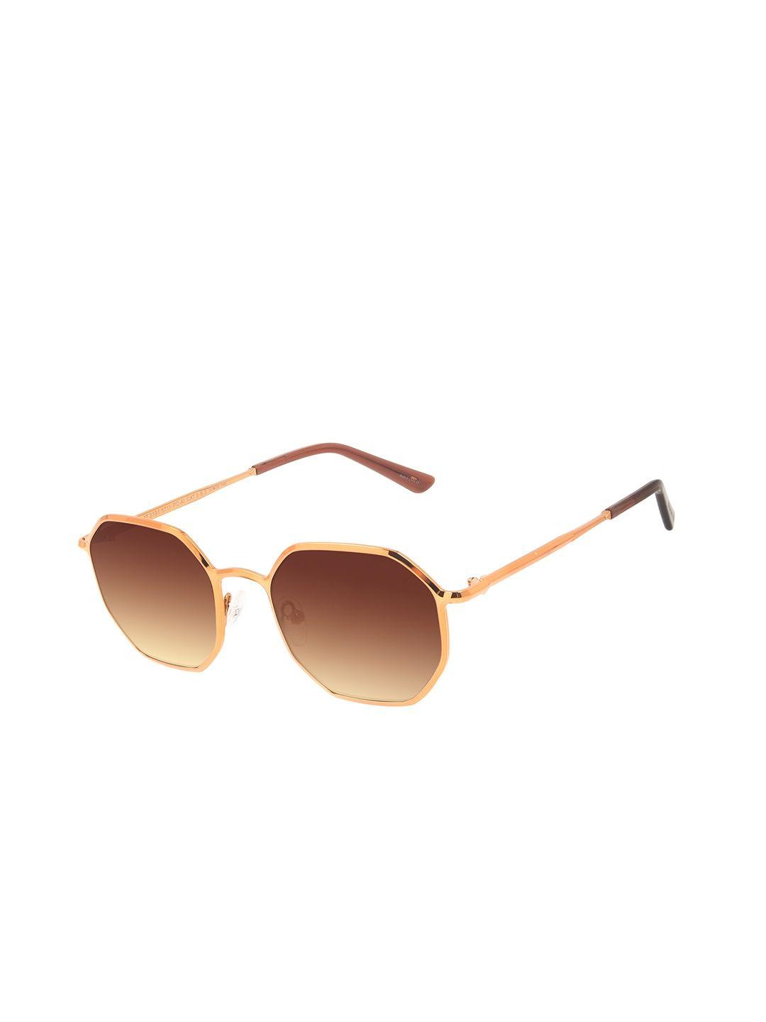 chilli beans women bronze lens & orange frame round sunglasses ocmt31915711