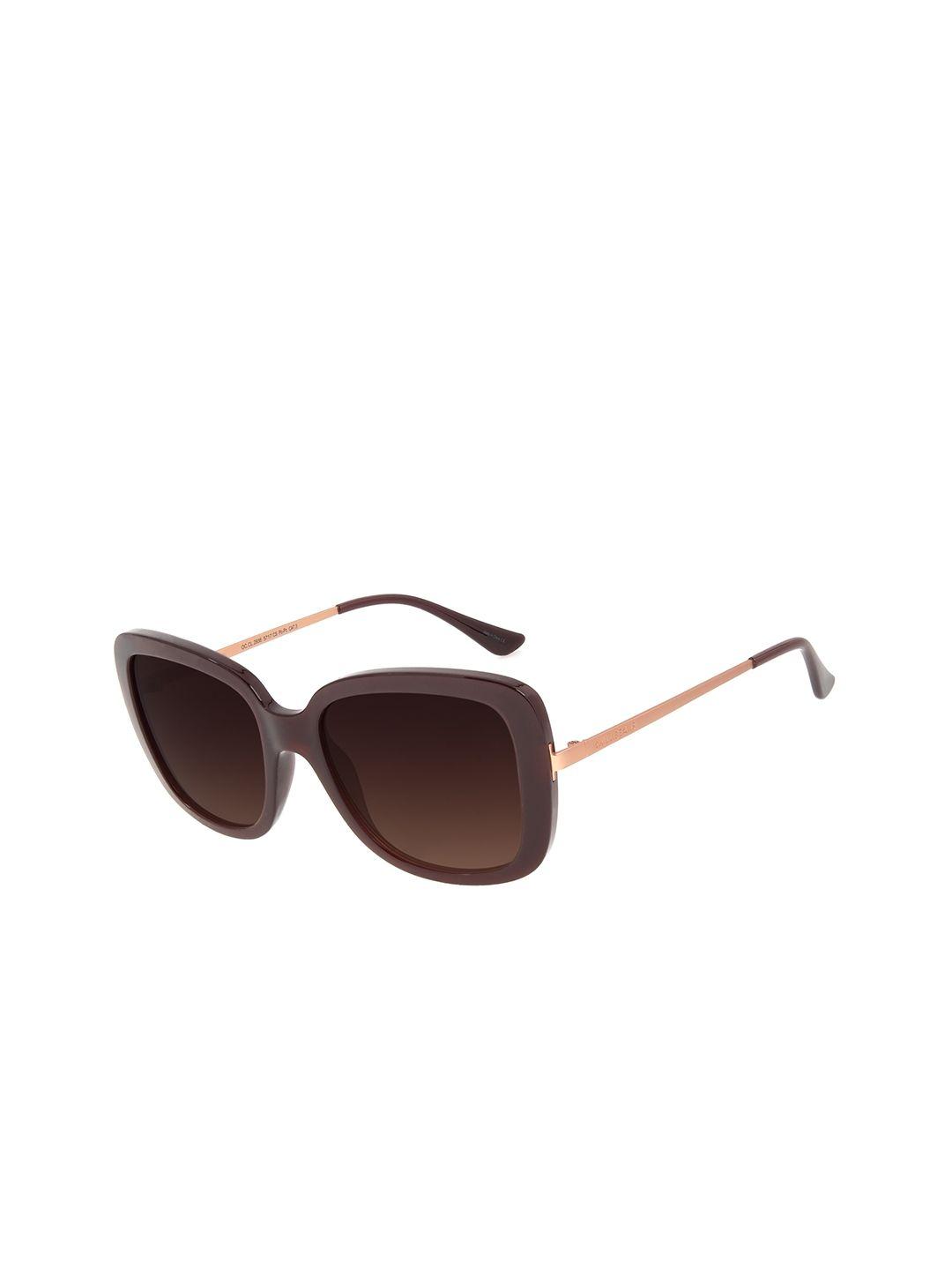 chilli beans women brown lens square sunglasses with uv protected lens
