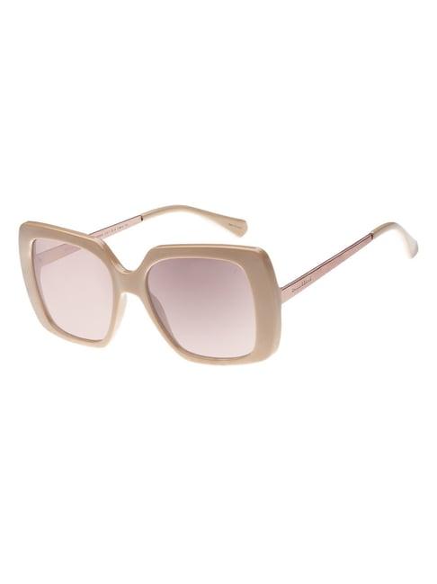 chilli beans beige square uv protection sunglasses for women