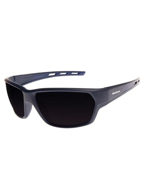 chilli beans black wraparound uv protection unisex sunglasses