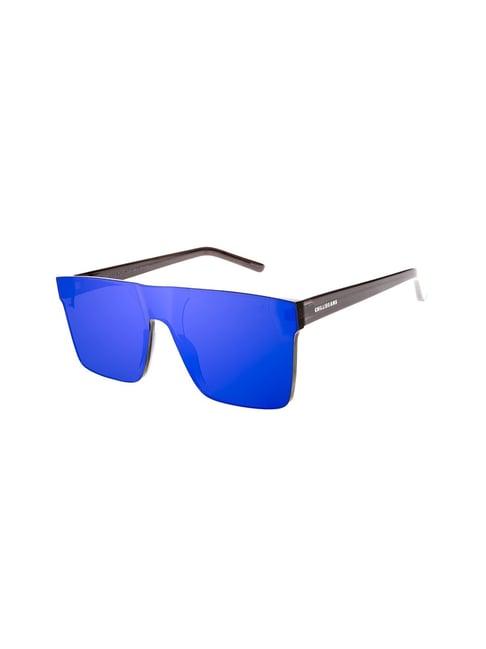 chilli beans blue square uv protection unisex sunglasses