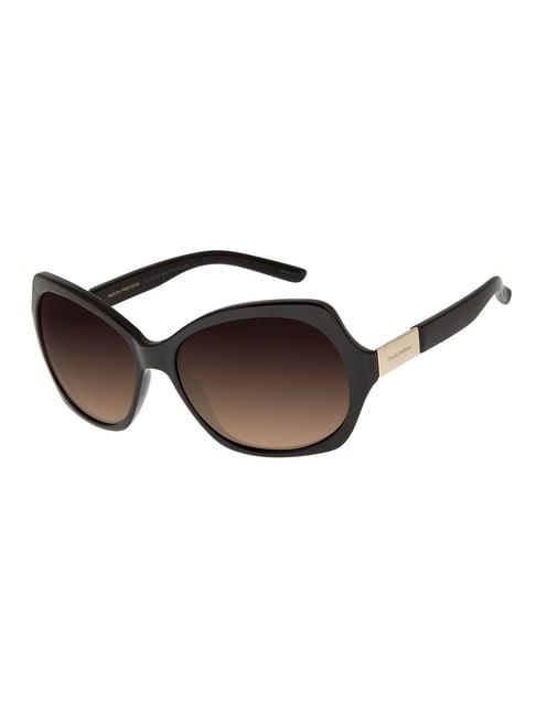 chilli beans brown square uv protection sunglasses for women