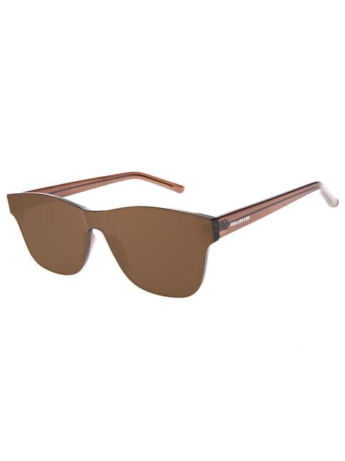 chilli beans gold rectangular uv protection unisex sunglasses