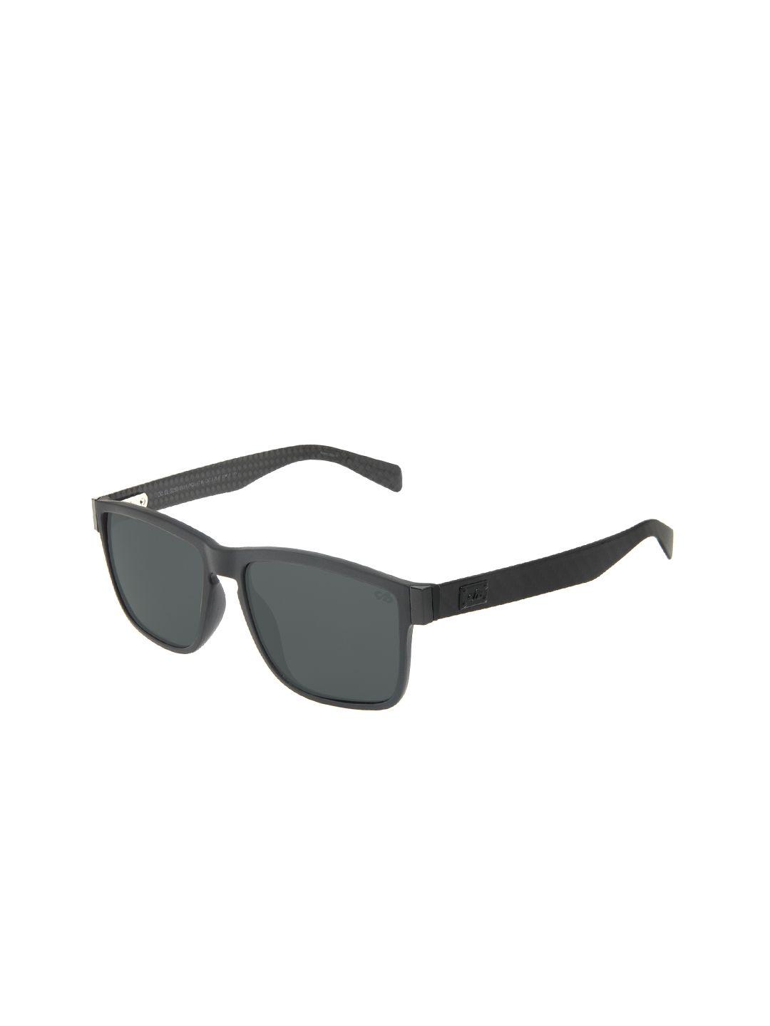 chilli beans men grey lens & black square sunglasses with uv protected lens