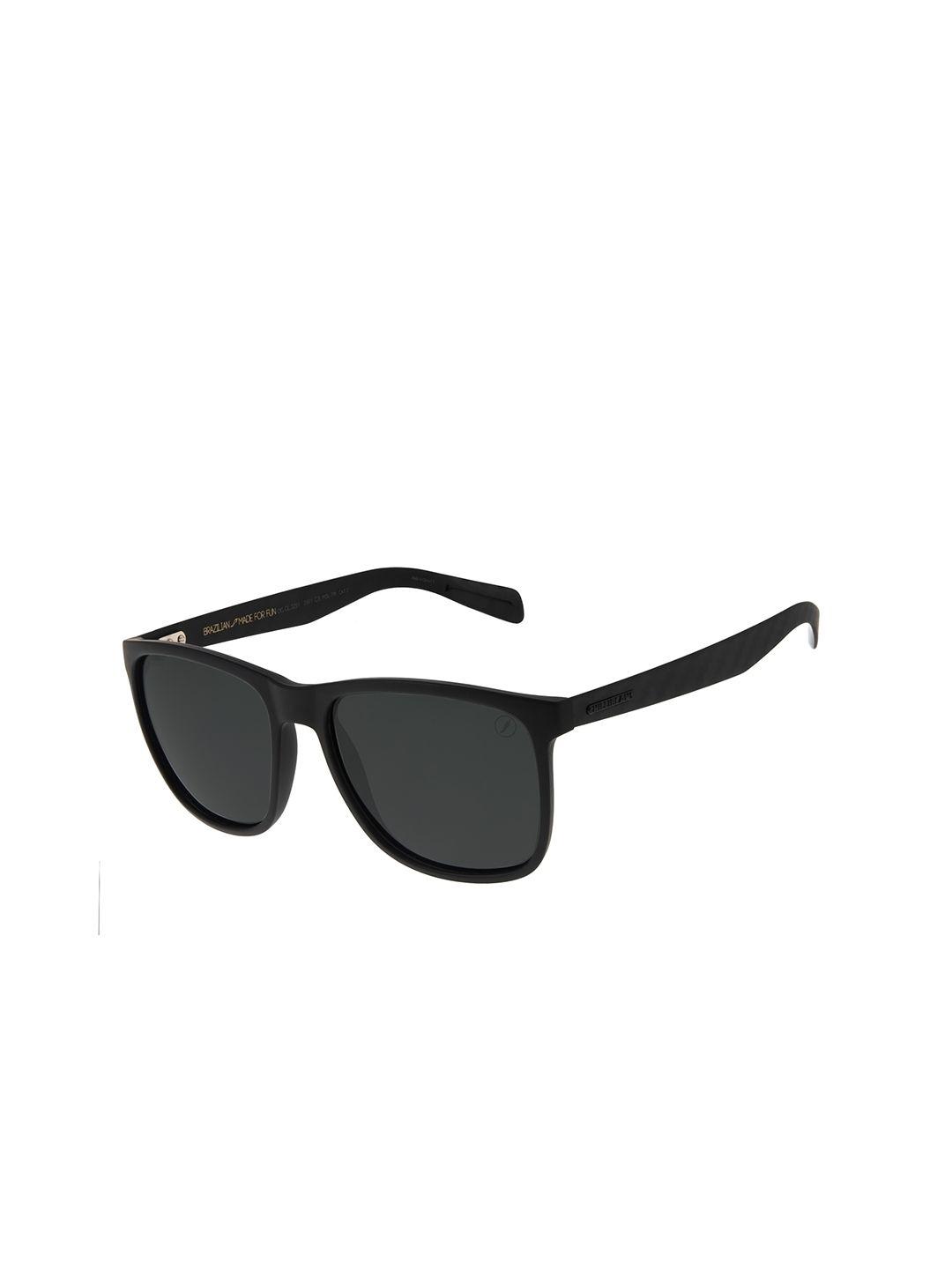 chilli beans men grey lens & black square sunglasses with uv protected lens