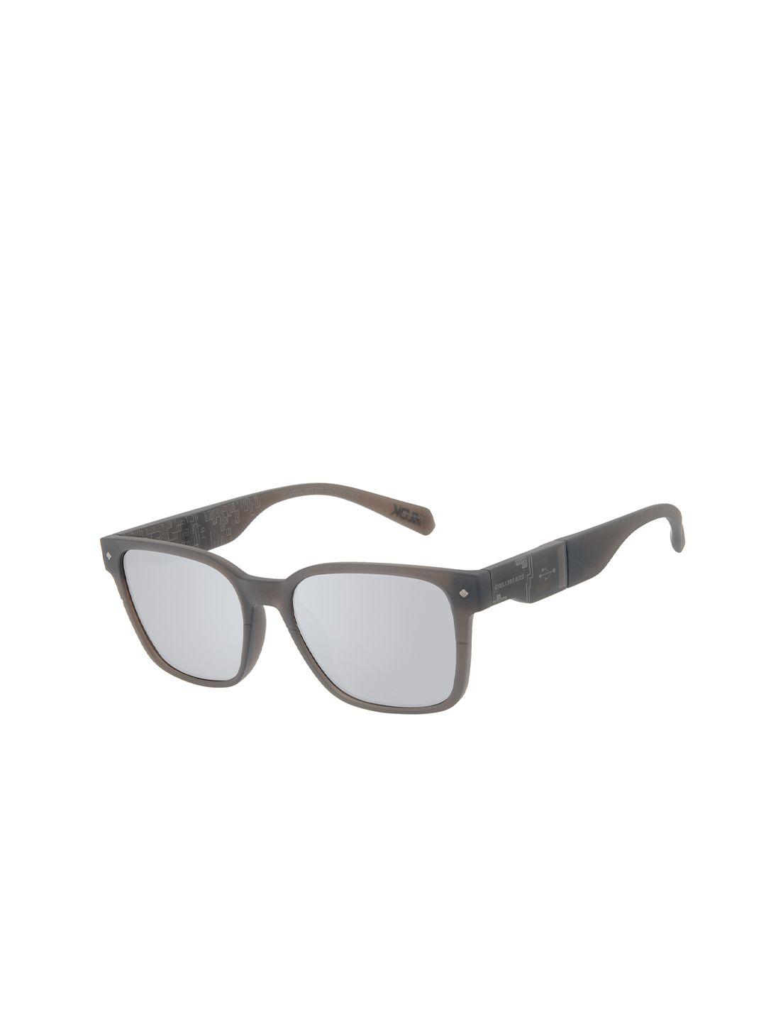 chilli beans men grey lens & brown square sunglasses with uv protected lens