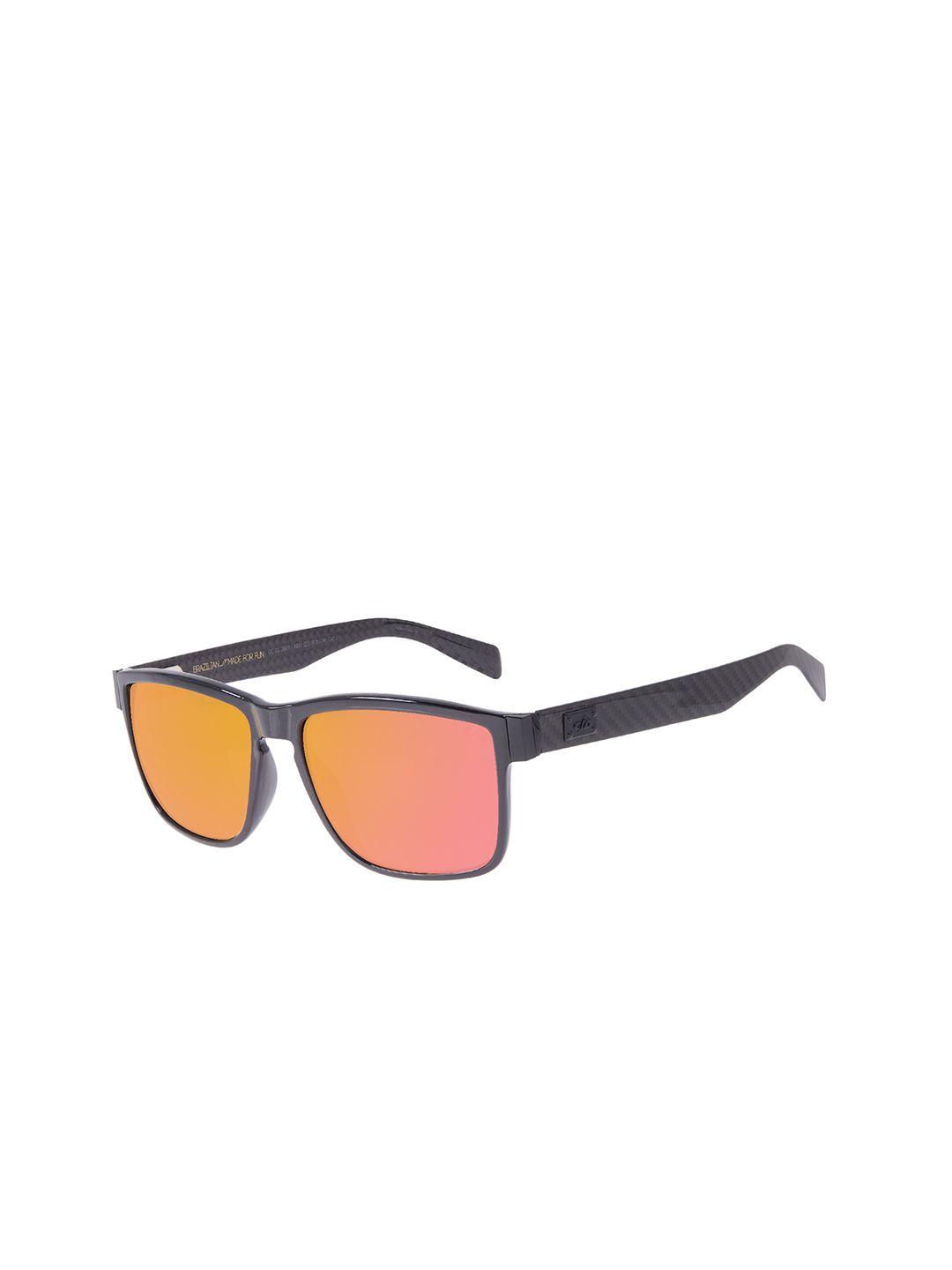 chilli beans men orange lens & black square sunglasses with uv protected lens occl29813201