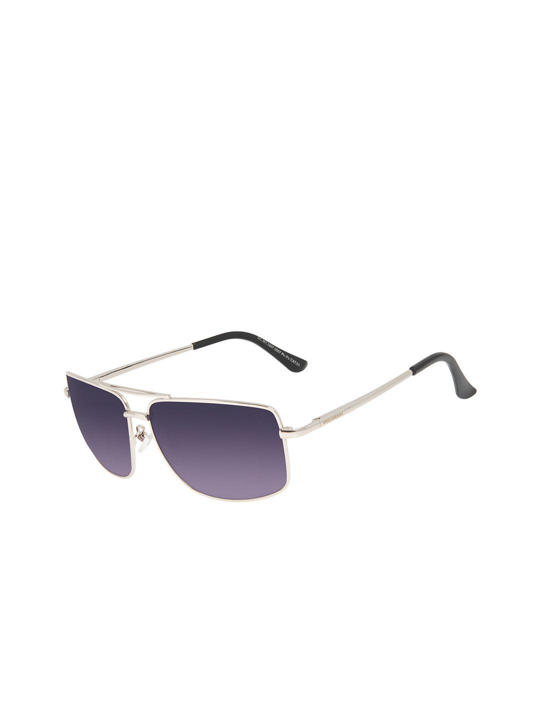 chilli beans men purple lens & silver-toned sunglasses with uv protected lens ocmt32070507