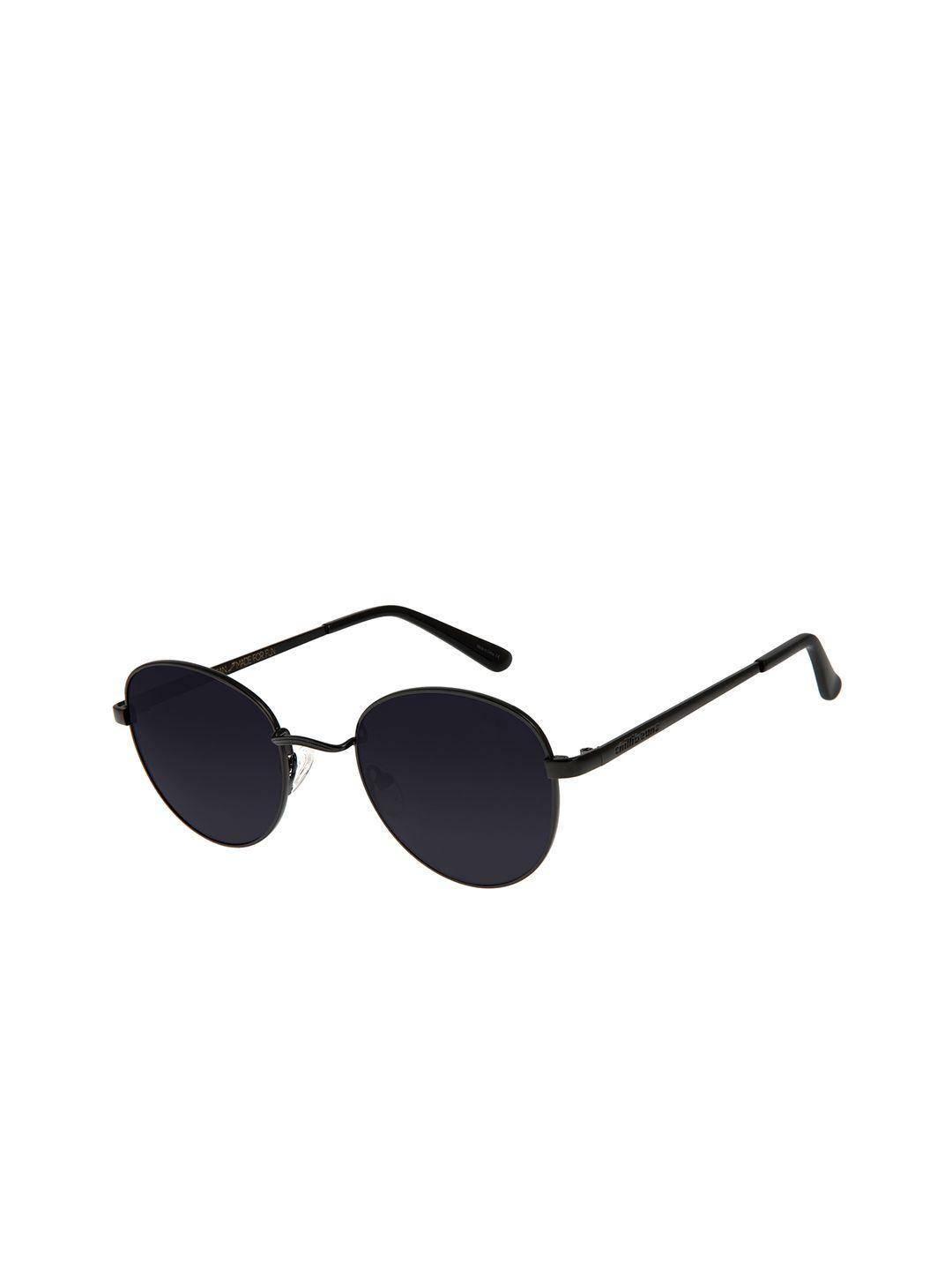 chilli beans unisex black lens & black round sunglasses with uv protected lens