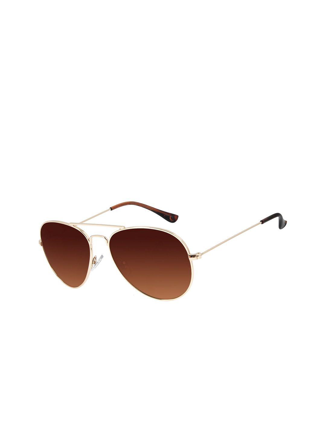 chilli beans unisex bronze & gold-toned aviator uv protected sunglasses  lensocmt30785721