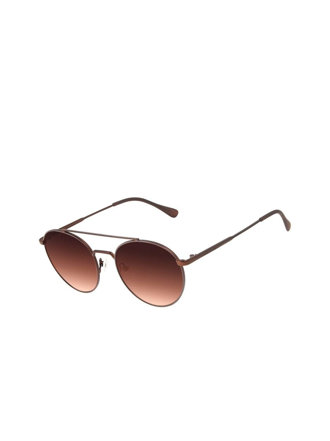 chilli beans unisex bronze lens & brown round sunglasses with uv protected lens ocmt31315702