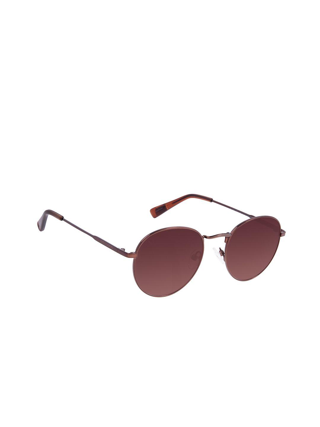 chilli beans unisex bronze lens round sunglasses with uv protected lens