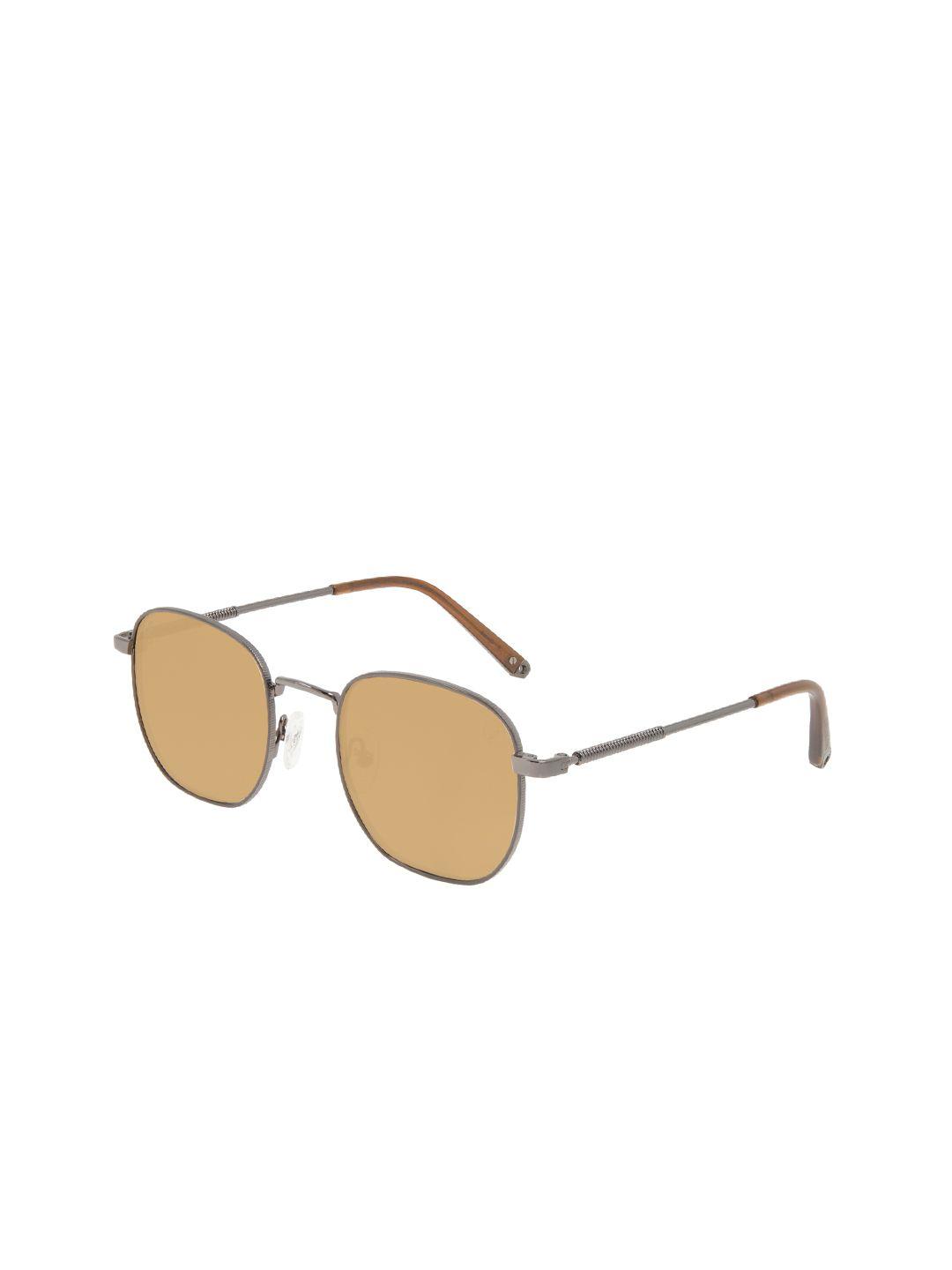 chilli beans unisex brown lens & black round sunglasses with uv protected lens