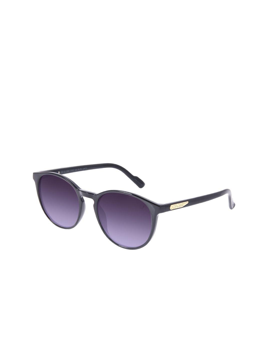 chilli beans unisex purple lens & black round sunglasses with uv protected lens