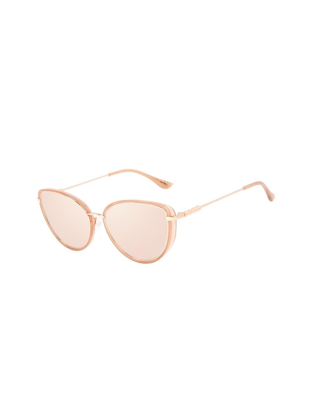 chilli beans women beige lens & rose frame cat eye sunglasses occl32982395