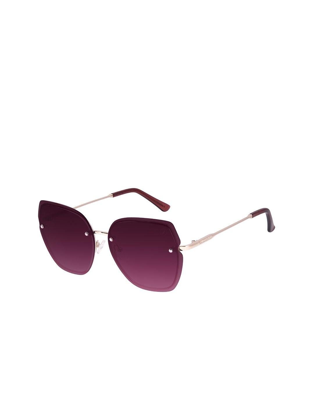 chilli beans women purple lens & gold-toned sunglasses uv protected lens ocmt30061464