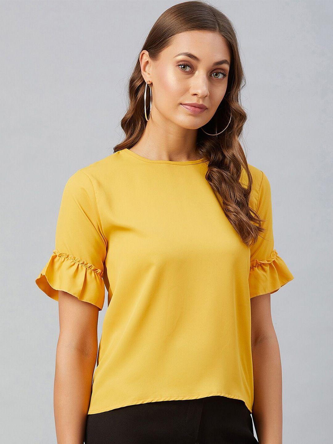 chimpaaanzee mustard yellow solid top