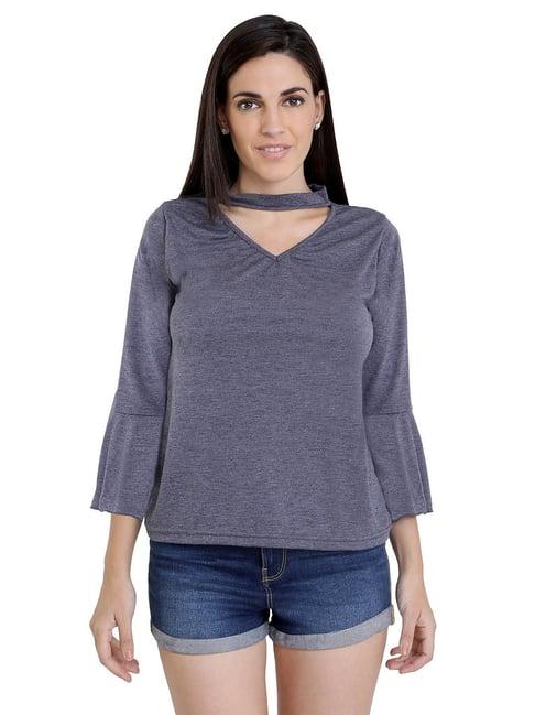 chimpanzee dark grey textured top