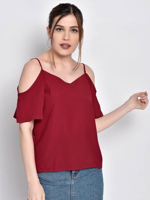 chimpanzee maroon regular fit top