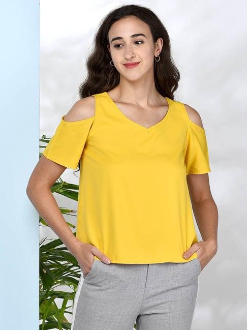 chimpanzee yellow regular fit top