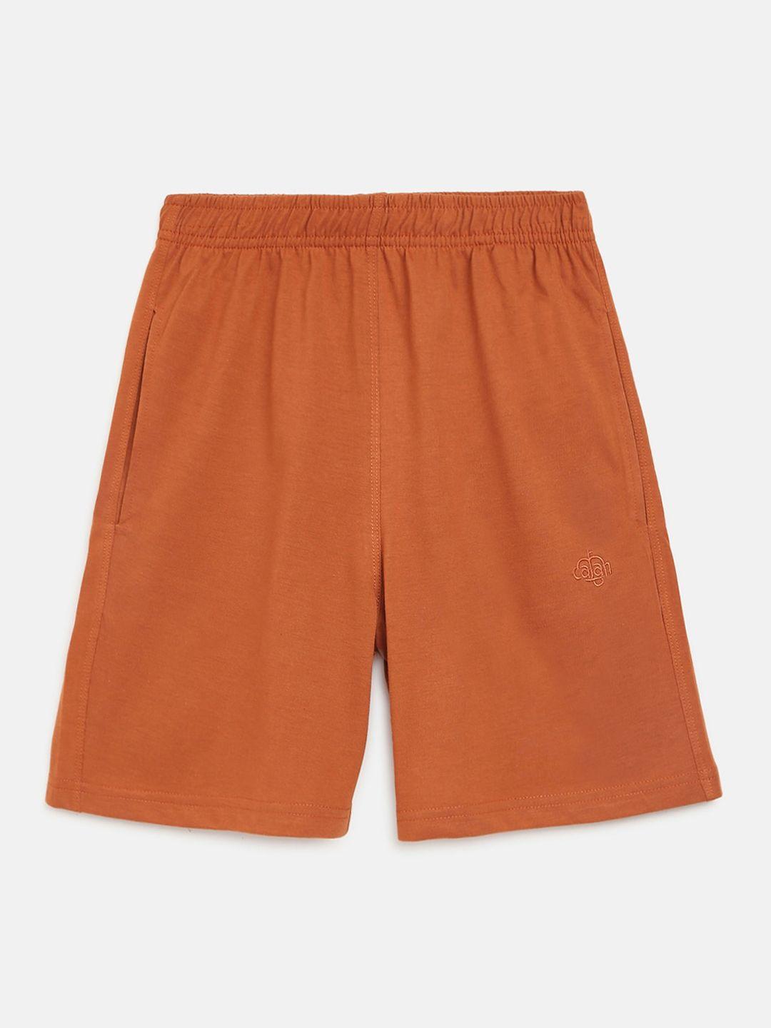 chimprala boys rust regular fit cotton sports shorts with antimicrobial technology