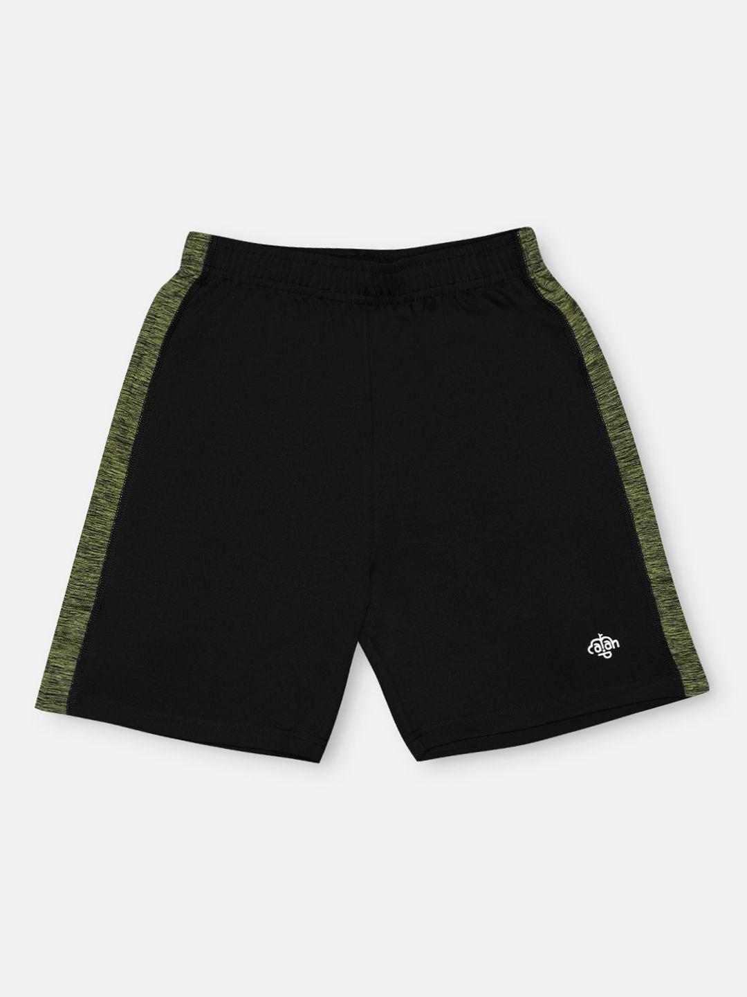 chimprala boys black mid-rise sports shorts