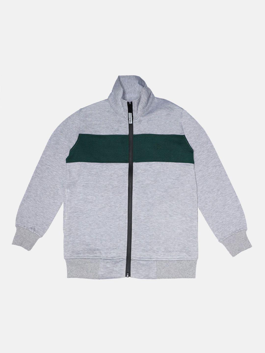 chimprala boys grey colourblocked lightweight antimicrobial sporty jacket