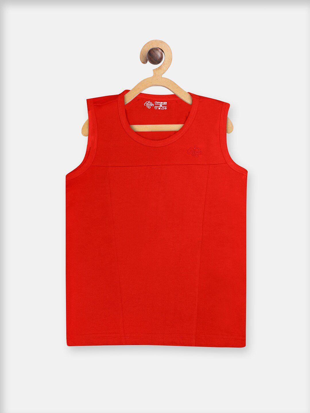 chimprala boys red t-shirt