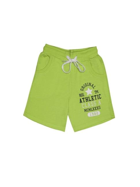 chimprala kids green printed shorts