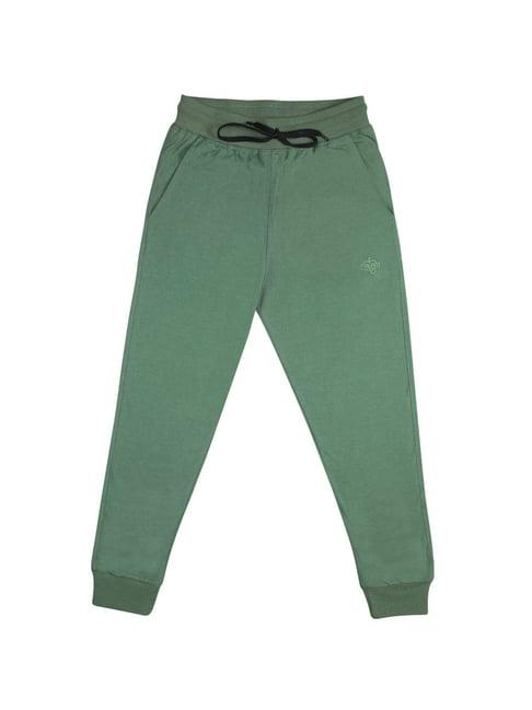 chimprala kids green solid joggers