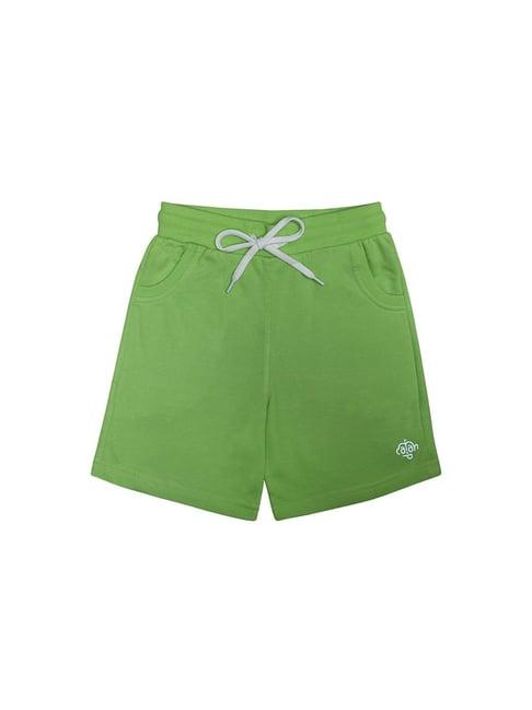 chimprala kids green solid shorts