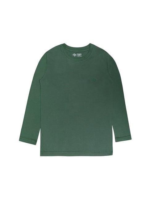 chimprala kids green solid t-shirt