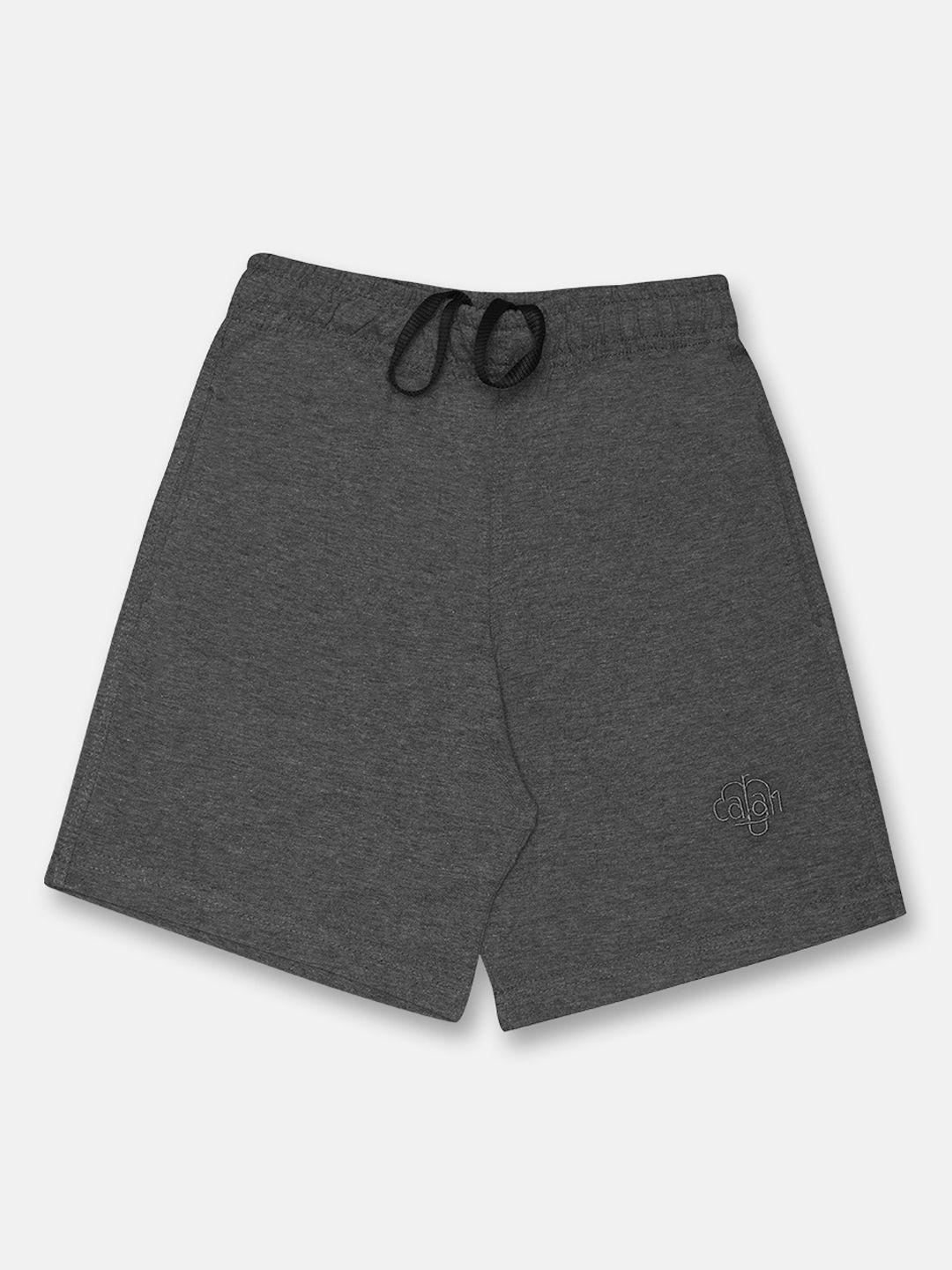 chimprala unisex kids grey mid-rise regular shorts