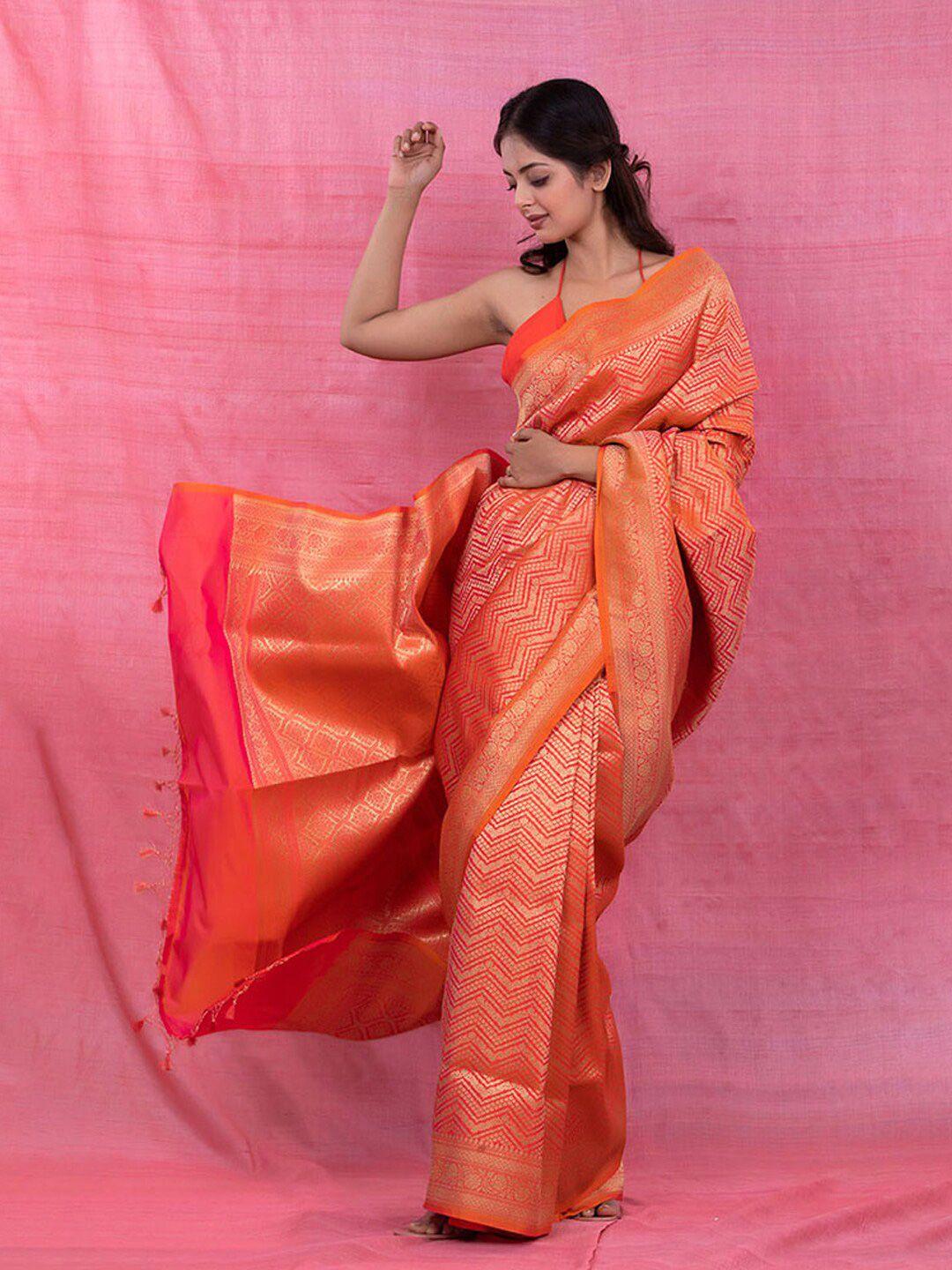chinaya banaras striped woven design zari saree