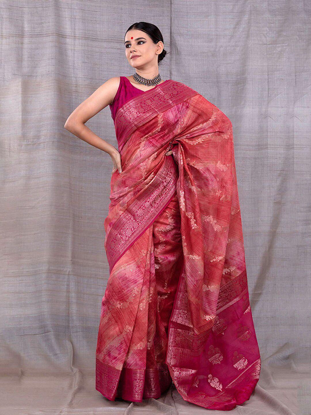 chinaya banaras ethnic motifs woven design zari chanderi saree