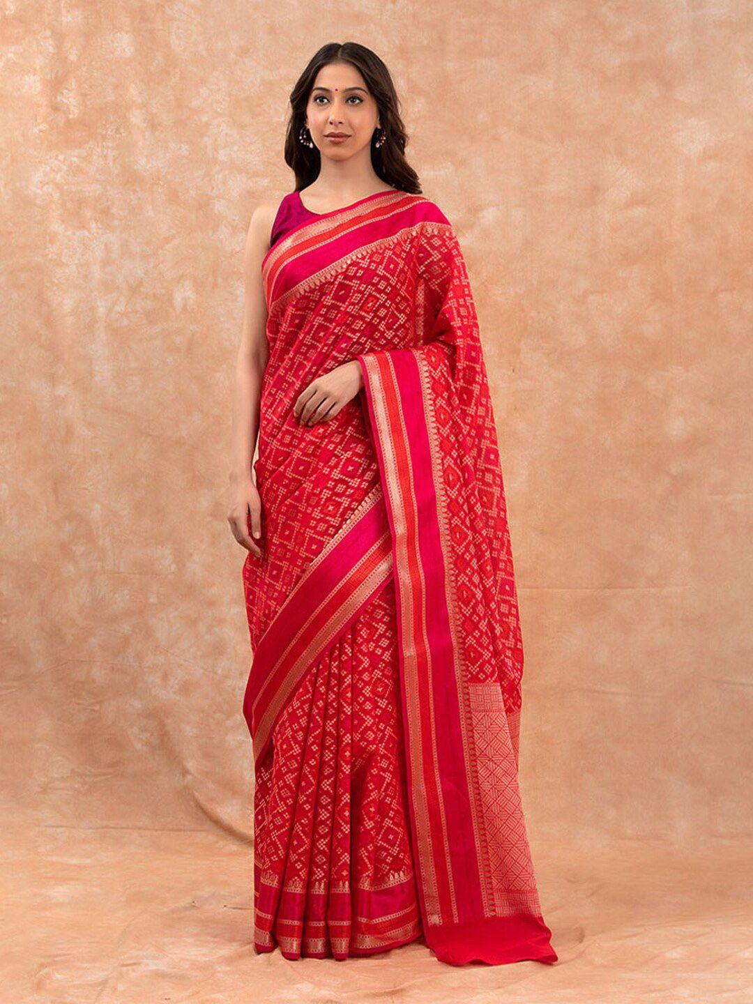 chinaya banaras ethnic motifs woven design zari pure cotton banarasi saree